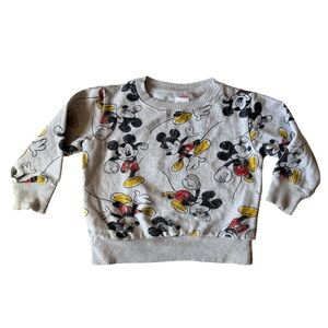 Disney Mickey Mouse Kids Sweatshirt - Gray, Red, Yellow